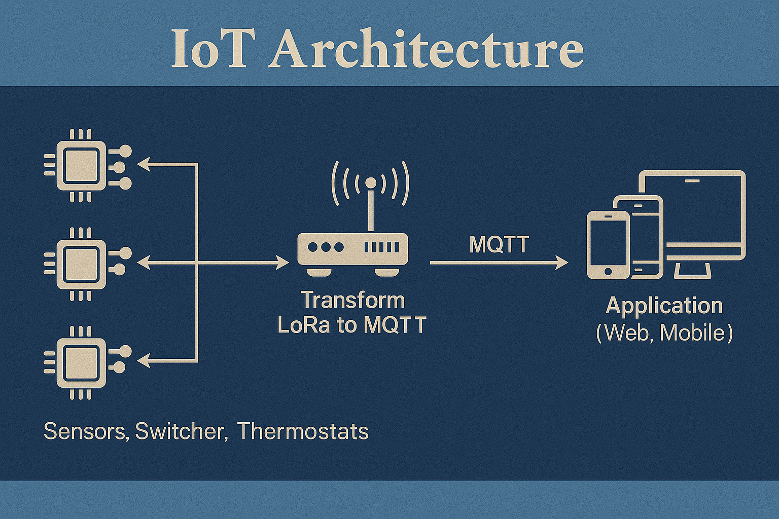 AI-generated example image of an IoT architecture